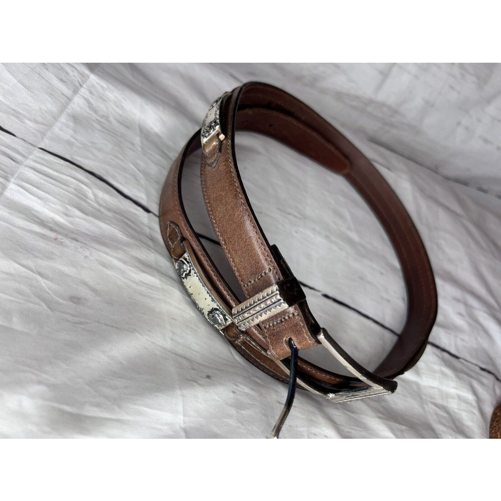 Brighton Vintage Brown Leather Belt Size 30 M20409